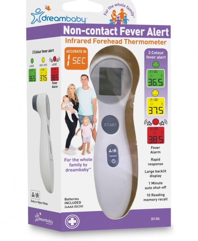 Dreambaby Non Contact Fever Alert- Infrared Forehead Thermometer