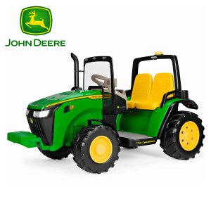 12v Peg Perego Dual Force John Deere Tractor - 2 Seats