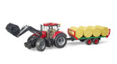 Bruder 03198 - Case IH Optum 300CVX + bale transport trailer