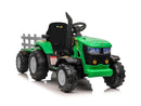 Turbo Harvest 12V Tractor With Trailer (Green)