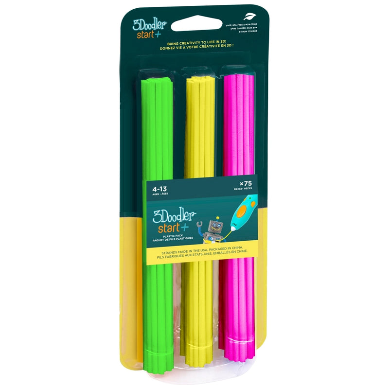 3Doodler 75x Strand Refill Pack (Green,Yellow & Pink)
