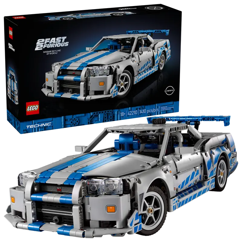 Lego Technic: 2 Fast 2 Furious Nissan Skyline GT-R (R34) Car (42210)
