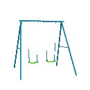 TP Toys: Double Metal Swing Frame
