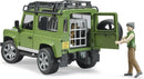 Bruder 2587 - Land Rover Defender With Forester & Dog