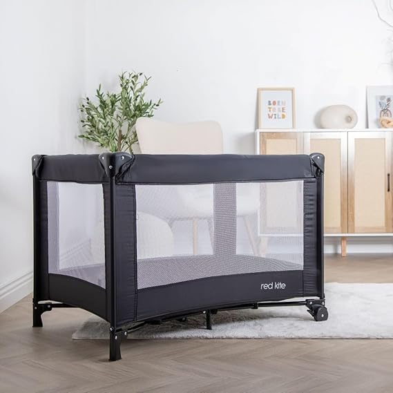 Red Kite: Sleeptight Travel Cot (Black)