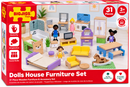 Bigjigs Toys Dolls House Furniture Set – 31 Pieces