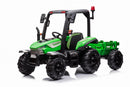 AgriPower 24V Electric Ride On Tractor With Trailer (Green)