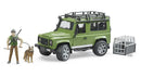 Bruder 2587 - Land Rover Defender With Forester & Dog
