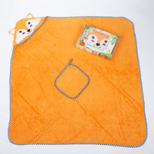 BeingBaby Luxury Bamboo Cotton Hooded Towel & Face Cloth - Fox