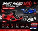 Drift Rider 360 24V Electric Go Kart with EVA Rubber Wheels