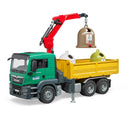 Bruder 3753 - MAN TGS Recycling Truck & 3 Glass Containers