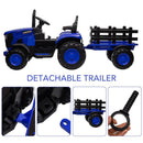 Turbo Harvest 12V Tractor With Trailer (Blue)