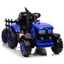 Turbo Harvest 12V Tractor With Trailer (Blue)