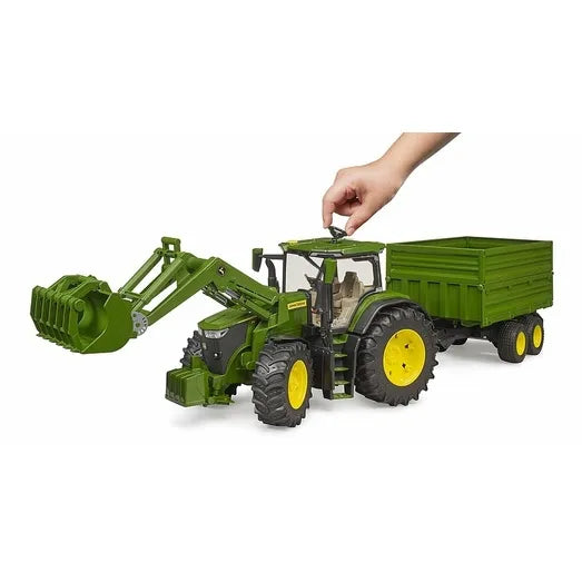 Bruder 3155 - John Deere 7R 350 With Front Loader & Tipping Trailer 1:16