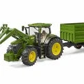 Bruder 3155 - John Deere 7R 350 With Front Loader & Tipping Trailer 1:16