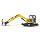 Bruder 2466 - CAT Mini Excavator With Worker 1:16