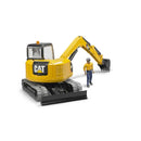 Bruder 2466 - CAT Mini Excavator With Worker 1:16