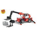Bruder 2129 - Manitou Telescopic Forklift MRT 2150 With Accessories 1:16