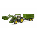 Bruder 3051 - John Deere 7R 350 With Front Loader & Tipping Trailer 1:16