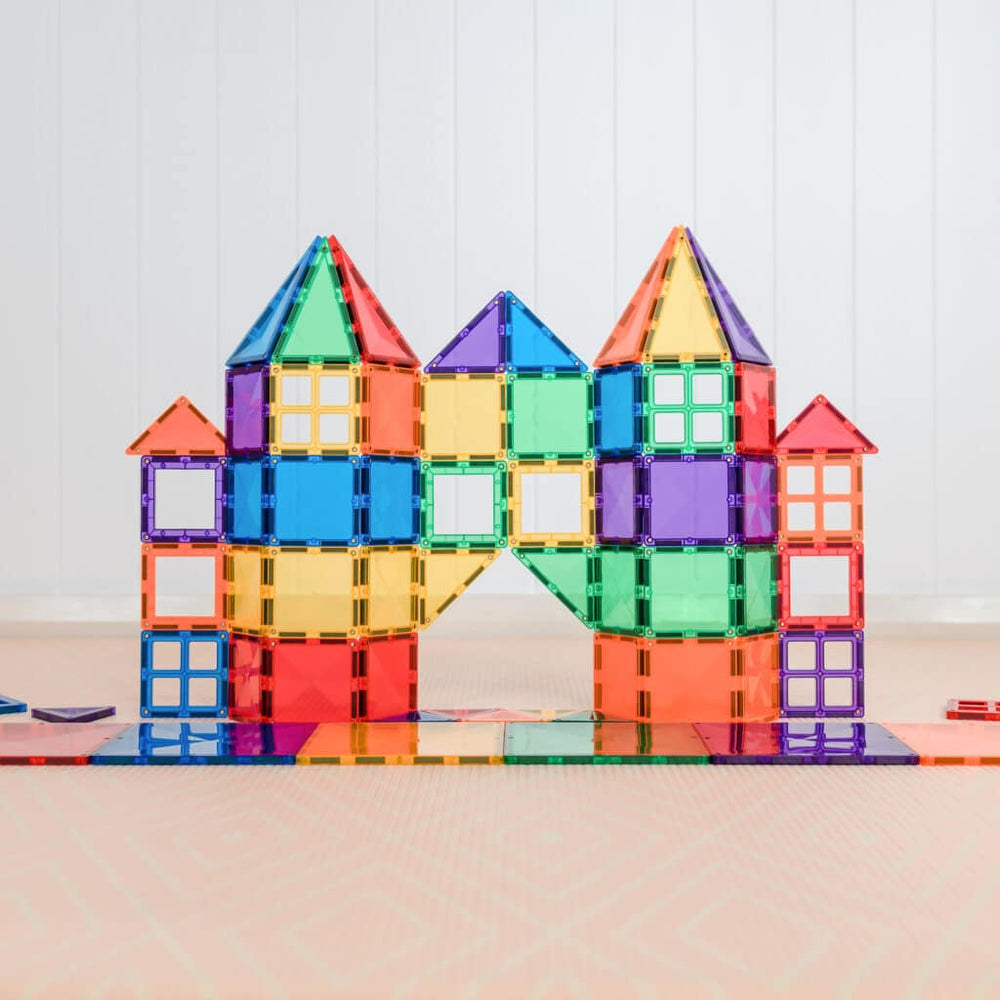 知育玩具 CONNETIX MAGNETIC TILES Connetix Magnetic Tiles Rainbow (60 Piece)