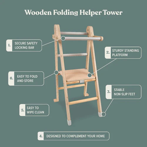 TP Toys: Active-Tots Pikler Style Wooden Folding Helper Tower - FSC® certified