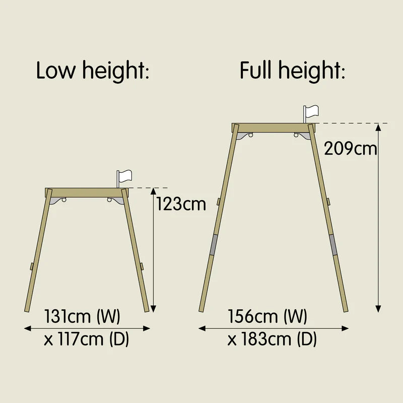 TP Forest Acorn Growable Wooden Swing Set Complete - FSC® certified