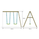 TP Toys: Castlewood Double Wooden Swing Arm - FSC® certified