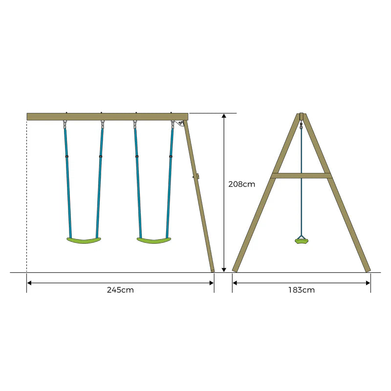TP Castlewood Double Wooden Swing Arm - FSC® certified