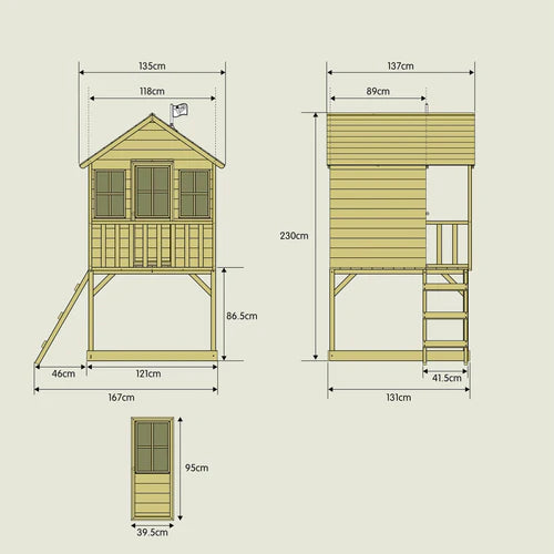 TP Toys: Hill Top Wooden Tower Playhouse - FSC® certified