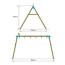 TP Toys: Sherwood Triple Wooden Swing Frame - FSC® certified