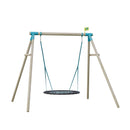 TP Toys: Knightswood Double Wooden Swing Set With Giant Nest Swing - FSC® certified