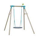 TP Toys: Knightswood Single Wooden Swing Set With Nest Swing - FSC® certified