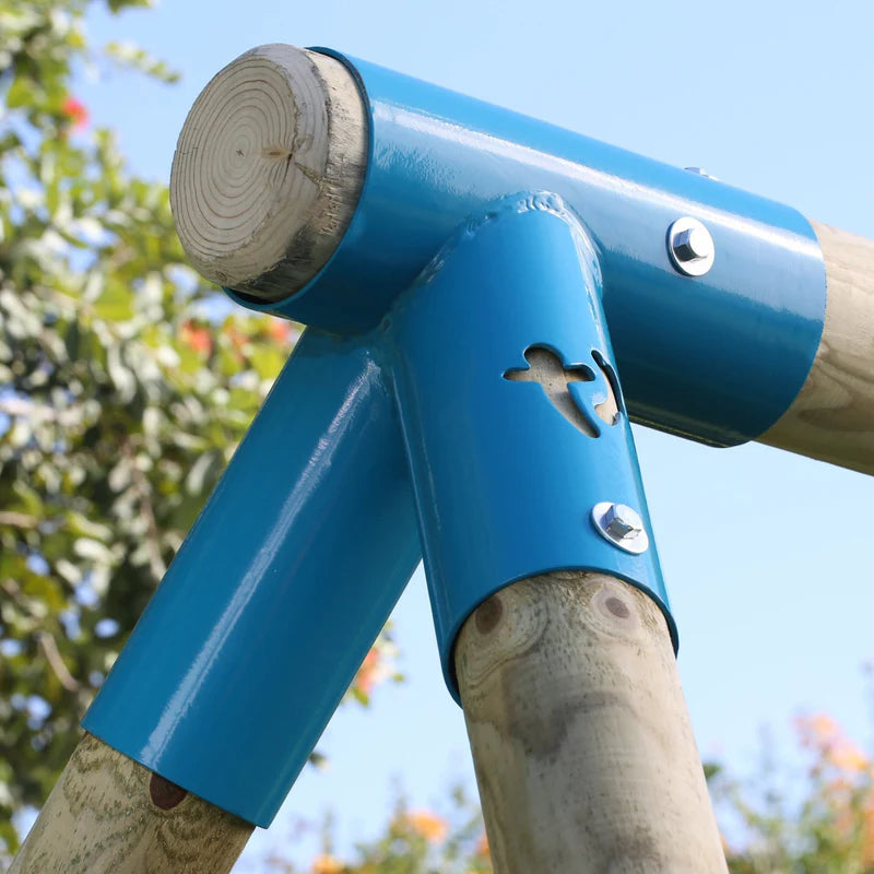 TP Toys: Knightswood Triple Wooden Swing Set With Glide Ride And Button Seat - FSC® certified