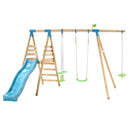 TP Toys: Knightswood Triple Wooden Swing & Slide Set With Glide Ride & Button Seat - FSC® certified