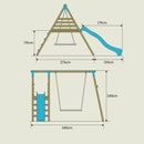 TP Toys: Knightswood Double & Deck Wooden Swing Set With Giant Nest Swing - FSC® certified