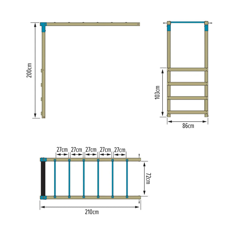 TP Toys: Skywood Monkey Bars - FSC® certified