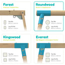 TP Toys: Knightswood Wooden Single Swing Frame - FSC® certified