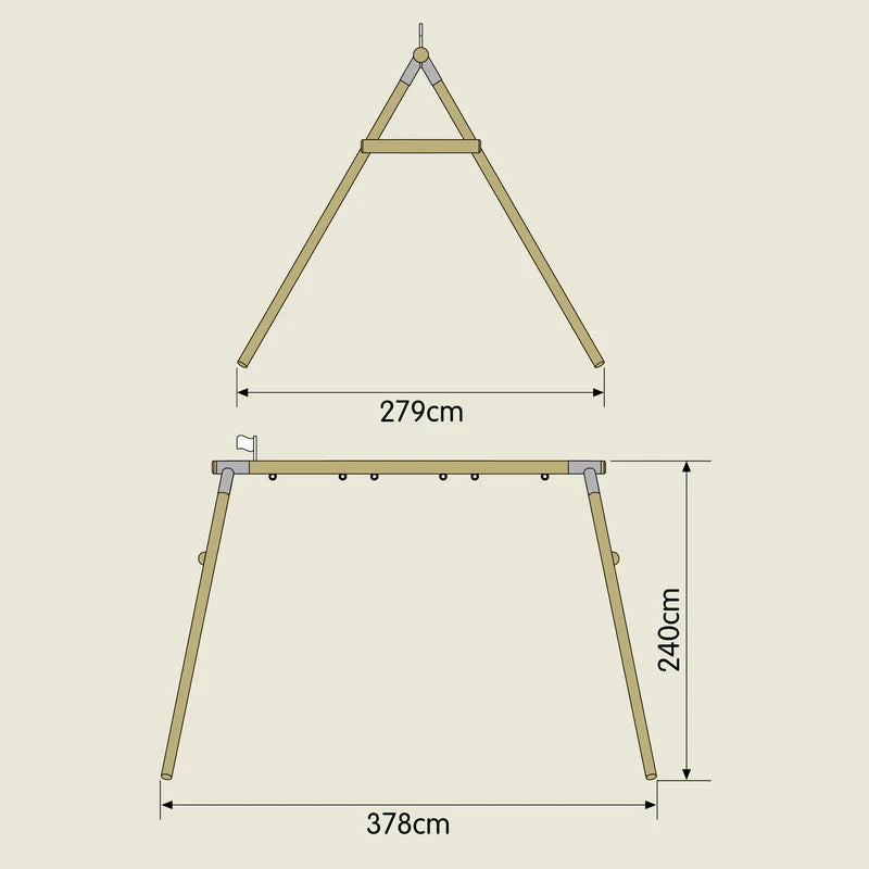 TP Toys: Triple Knightswood Swing Frame - FSC® certified