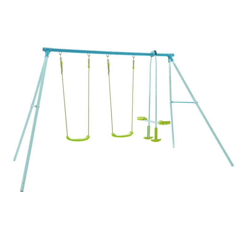 TP Toys: Triple Metal Swing Set with Glider Swing Seat