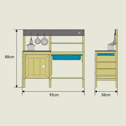 TP Junior Chef Wooden Mud Kitchen - FSC® certified
