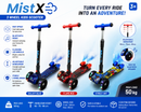 MistX 3 Wheel Kids Scooter with Mist Spray & Bluetooth Speaker
