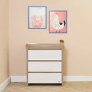 Tutti Bambini Modena 3 Piece Nursery Furniture Set (White/Oak)
