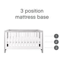 Tutti Bambini Modena 3 in 1 Cot Bed (Grey Ash/White)