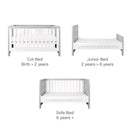 Tutti Bambini Modena 3 Piece Nursery Set (White & Ash)