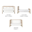 Tutti Bambini Modena 3 Piece Nursery Furniture Set (White/Oak)