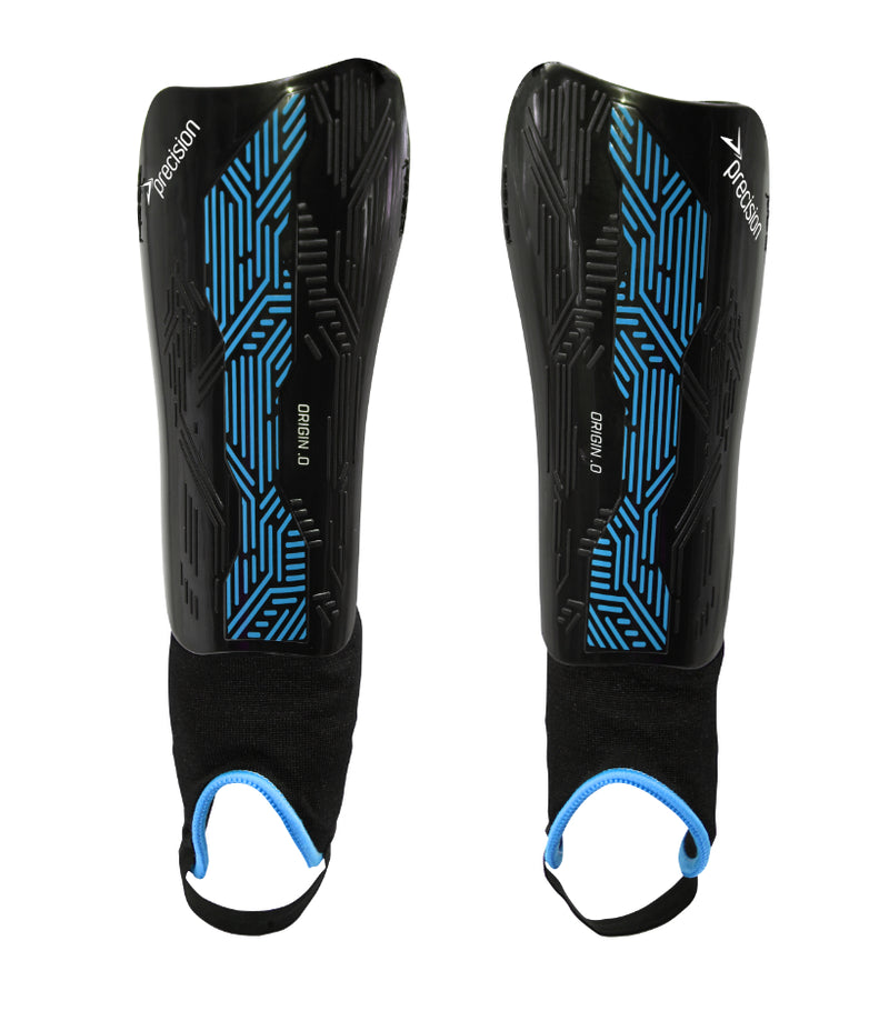 Precision Origin.0 Shin & Ankle Guards (Black & Cyan)
