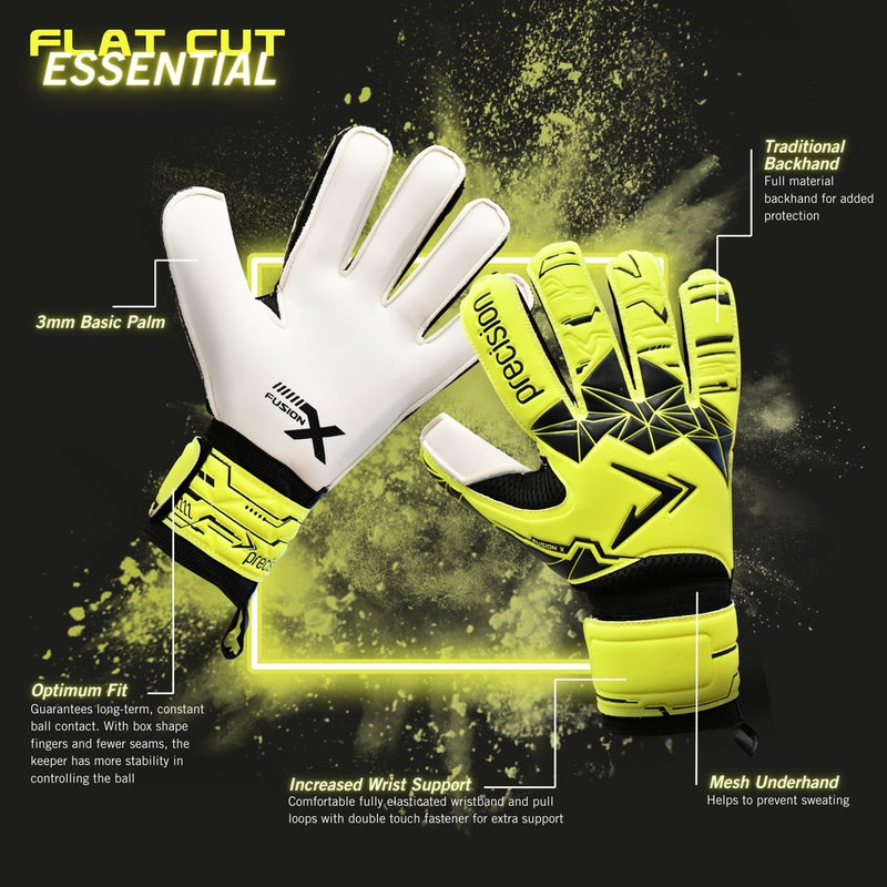Precision Fusion X Flat Cut Goalkeeper Gloves