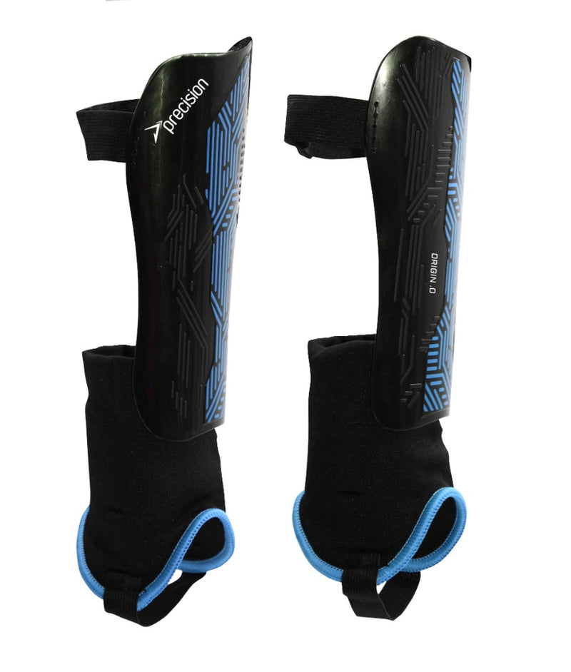 Precision Origin.0 Shin & Ankle Guards (Black & Cyan)