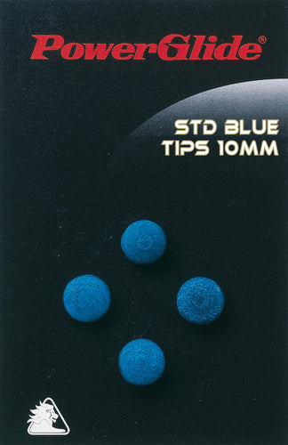 PowerGlide Stick On Blue Tips 10mm