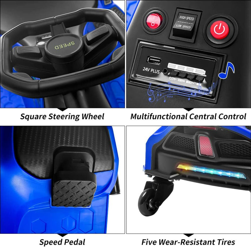 Drift Rider 360 24V Electric Go Kart (Blue)
